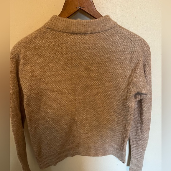 Quince Baby Alpaca-Wool Diamond Stitch Crew Women's Sweater - XS - Picture 5 of 7